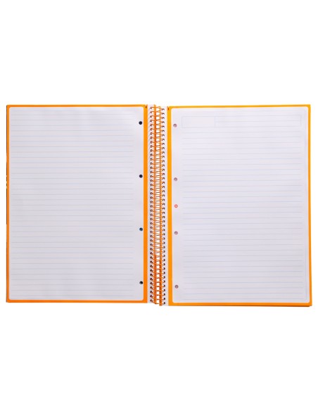 Cuaderno espiral a4 micro antartik tapa forrada80h 90 gr horizontal 1 banda 4 taladros color mostaza