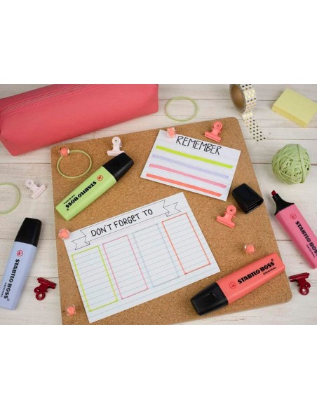 Rotulador stabilo boss fluorescente 70 pastel...