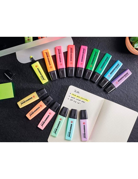 Rotulador stabilo boss fluorescente 70 pastel gris polvoriento