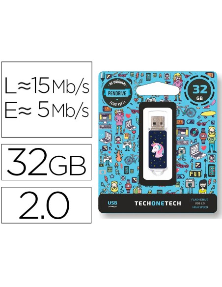 Memoria usb tech on tech unicornio dream 32 gb