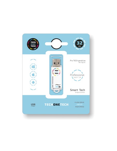 Memoria usb tech on tech serie profesional tech white 32 gb