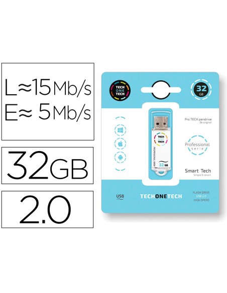 Memoria usb tech on tech serie profesional tech...