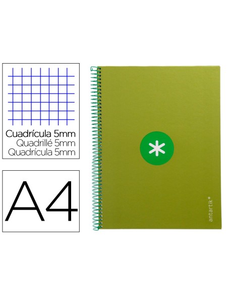Cuaderno espiral a4 micro antartik tapa forrada...