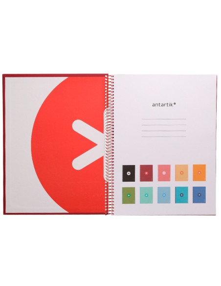 Cuaderno espiral a4 micro antartik tapa forrada...