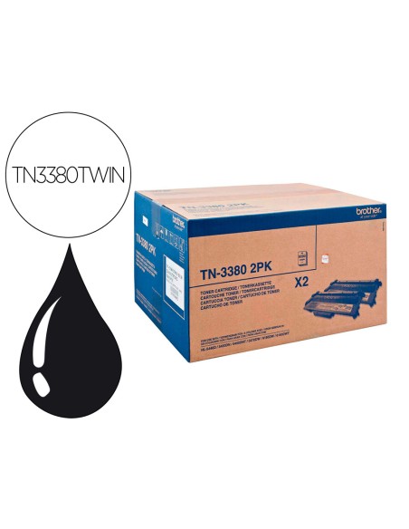 Toner brother hl5440d / 5450dn / 5470dw 16000 pag 2 pack negro