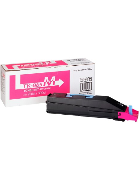 Toner kyocera -mita copiadora taskalfa 250ci/300ci magenta tk865m 12.000 paginas