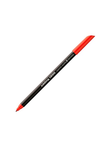 Rotulador edding punta fibra 1200 rojo n.2 punta redonda 0.5 mm blister de 2 unidades