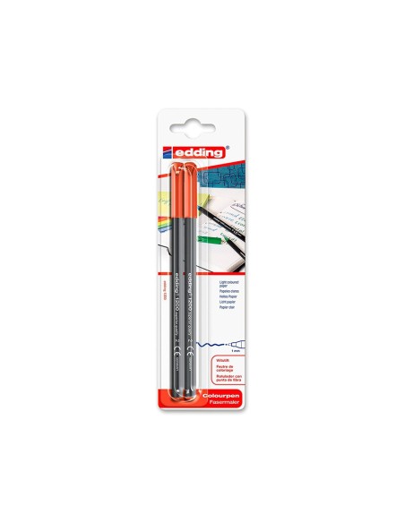 Rotulador edding punta fibra 1200 rojo n.2...