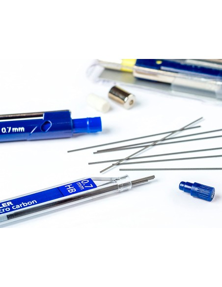 Minas staedtler mars micro grafito 0,7 mm hb tubo con 12 unidades blister de 2 unidades