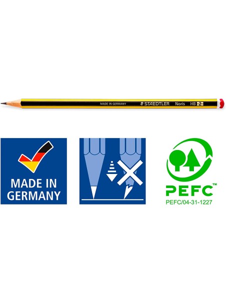 Lapices de grafito staedtler noris n.2 hb blister de 10 unidades