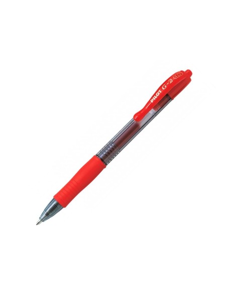 Boligrafo pilot g-2 rojo tinta gel retractil...