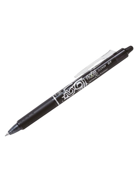 Boligrafo pilot frixion clicker borrable 0,7 mm punta media negro en blister