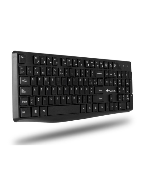 Set teclado y raton ngs allure multimedia inalambrico usb nano 2,4 ghz color negro