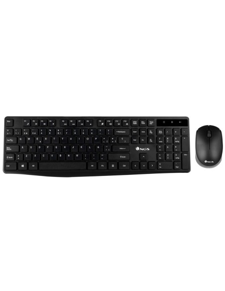 Set teclado y raton ngs allure multimedia inalambrico usb nano 2,4 ghz color negro