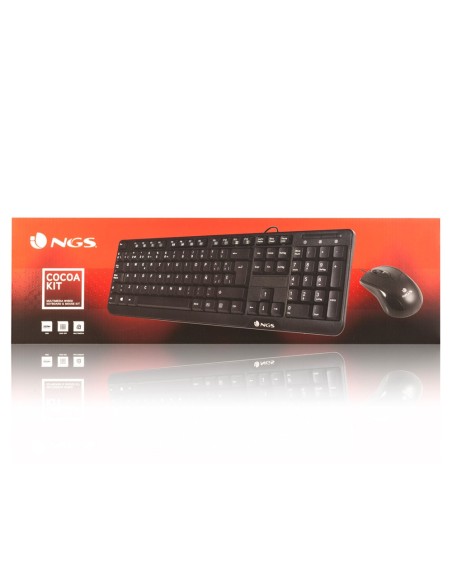 Set teclado y raton con cable ngs cocoa usb...