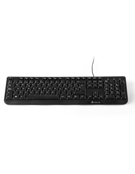 Set teclado y raton con cable ngs cocoa usb color negro
