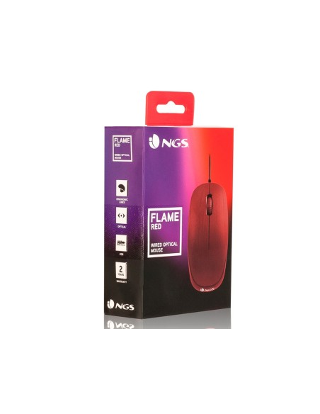 Raton ngs wired flame optico con cable 1000 dpi...