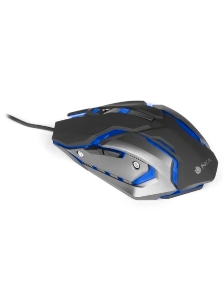 Raton ngs gaming gmx-100 optico 1000/1200/1800/2400 dpi 6 botones led 7 colores 2,4 ghz