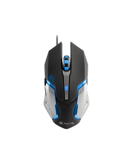 Raton ngs gaming gmx-100 optico 1000/1200/1800/2400 dpi 6 botones led 7 colores 2,4 ghz