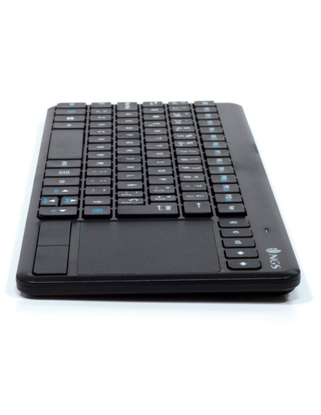 Teclado ngs warrior inalambrico touch pad con teclas multimedia de 2,4 ghz color negro