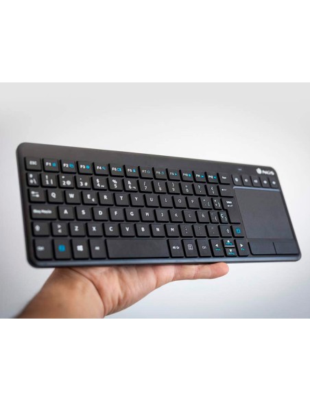 Teclado ngs warrior inalambrico touch pad con teclas multimedia de 2,4 ghz color negro