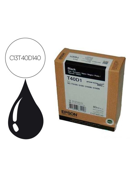 Ink-jet epson ultrachrome xd2 negro t40d140 sc-t3100/sc-t 5100 80 ml